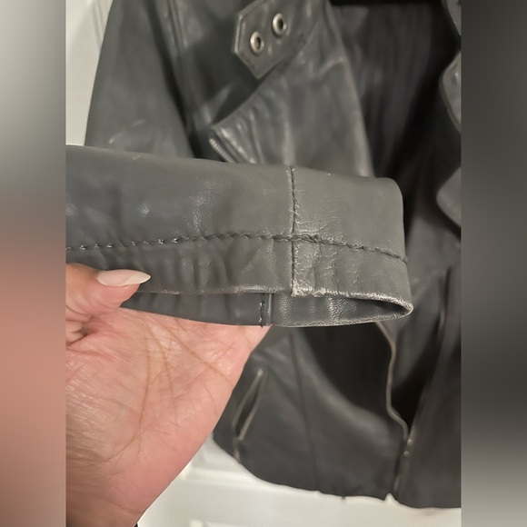 Michael Kors Leather Biker Jacket - Picture 5 of 12